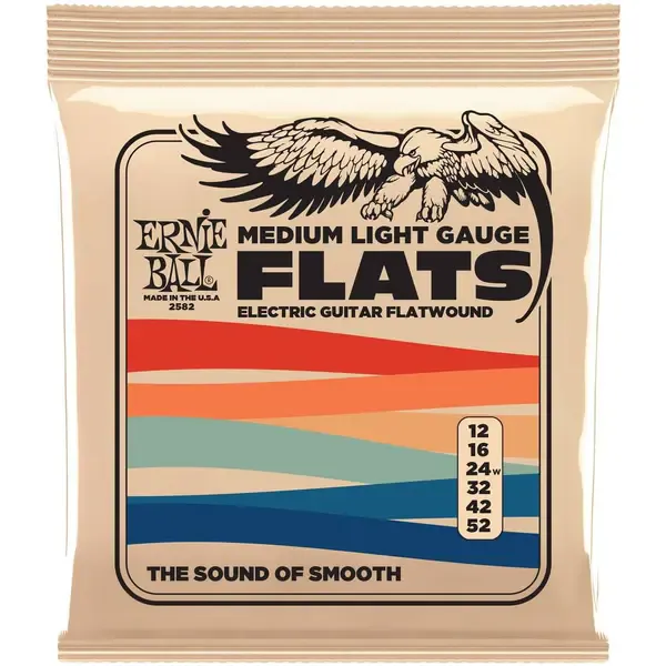 Струны для электрогитары ERNIE BALL 2582 Flatwound Medium Light 11-52