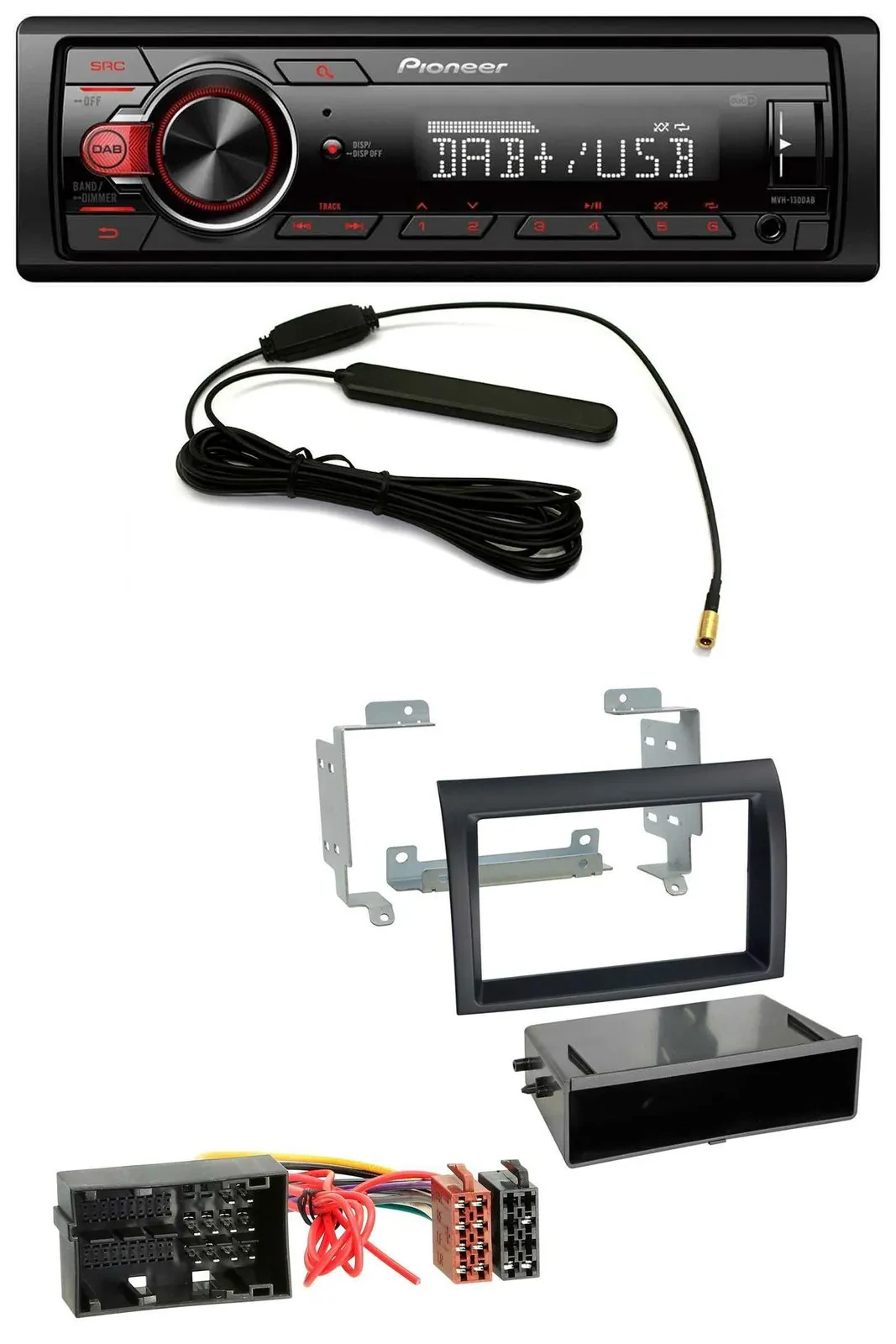 Автомагнитола Pioneer 1-DIN, DAB, USB, AUX для Citroen Jumper (с 2014) и Fiat Ducato (с 2014)