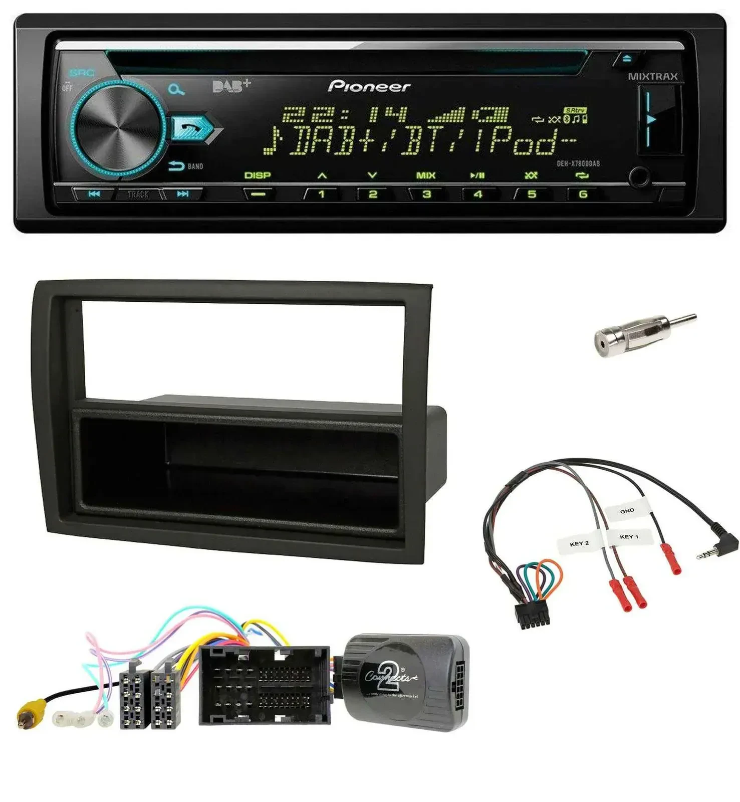 Pioneer DAB Lenkrad CD USB Bluetooth Autoradio für Citroen Jumper 2014-2021 schw