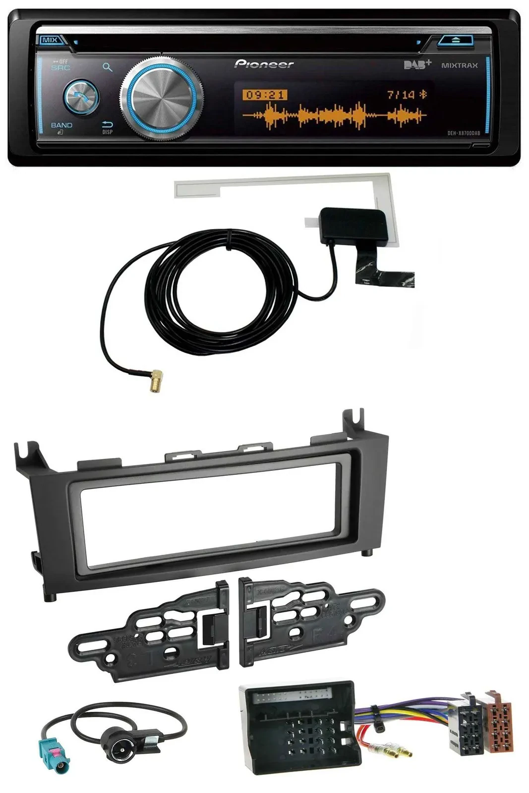 Pioneer Bluetooth DAB MP3 USB CD Autoradio für Mercedes GLK (2008-2012)