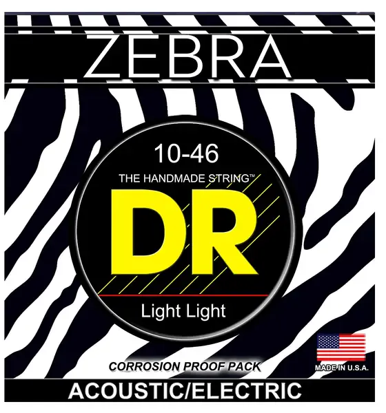 Струны для электрогитары DR Strings ZE-10 Zebra 10-46