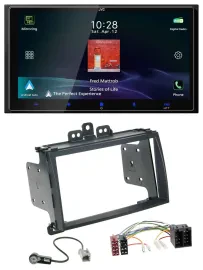 JVC USB Bluetooth 2DIN DAB MP3 Autoradio für Hyundai i20 09-12 schwarz