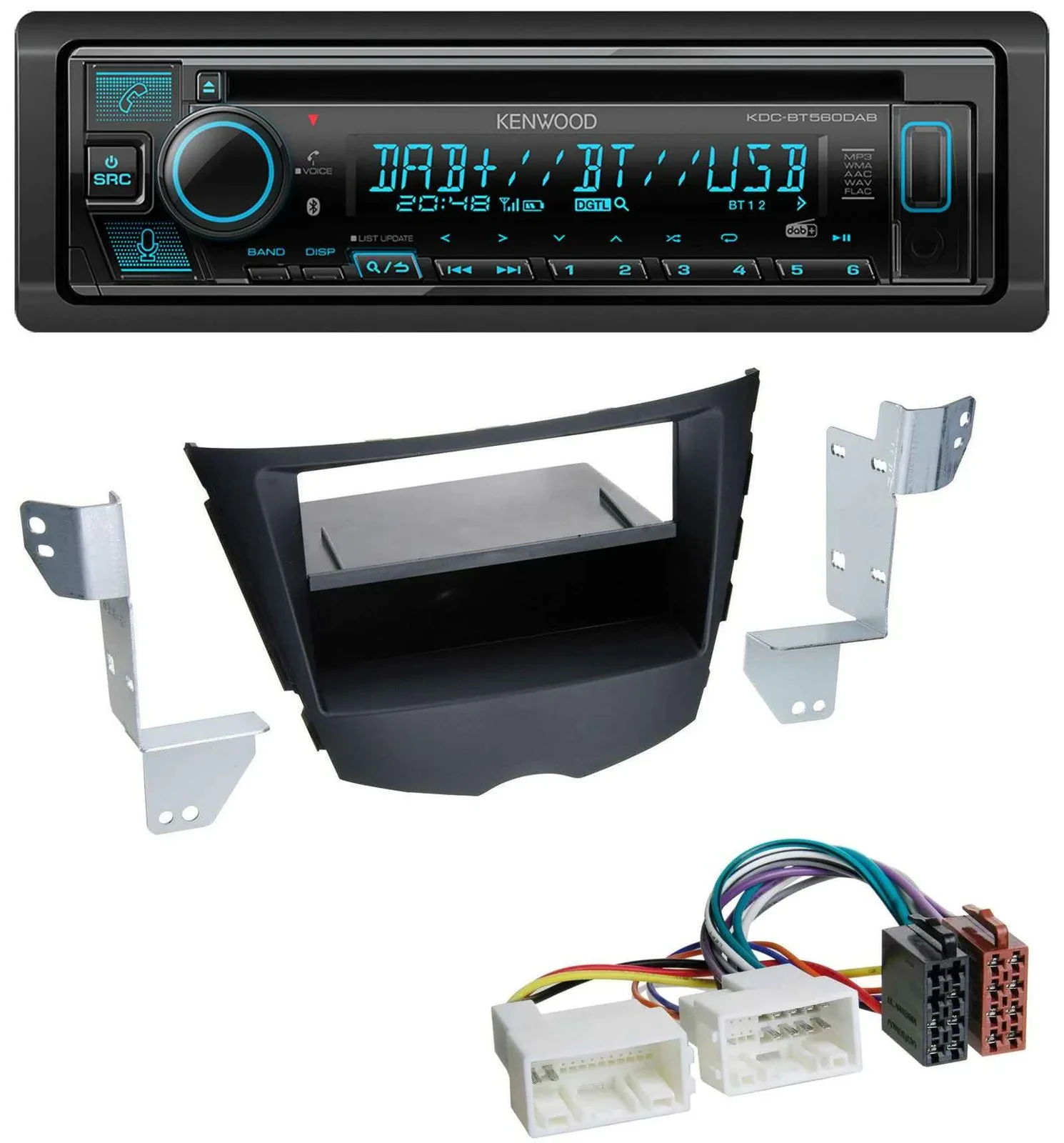Kenwood Bluetooth DAB CD MP3 USB Autoradio für Hyundai Veloster (ab 2011)