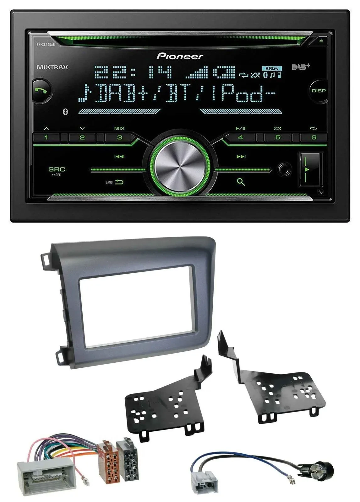 Pioneer Bluetooth MP3 DAB 2DIN USB CD Autoradio für Honda Civic US Modelle 2012-