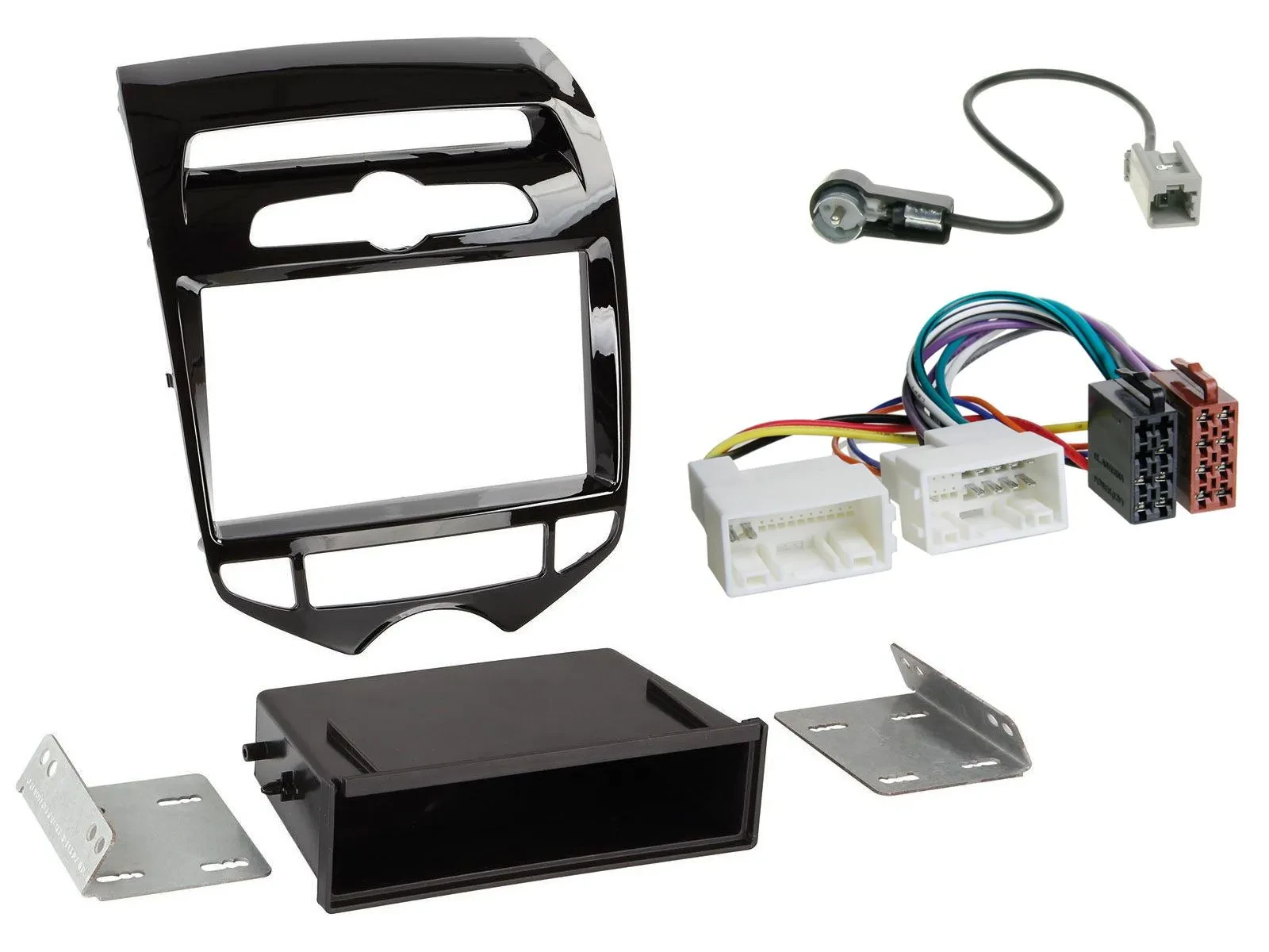 Einbauset DIN Autoradio für Hyundai ix20 ab 10 autom. Klima