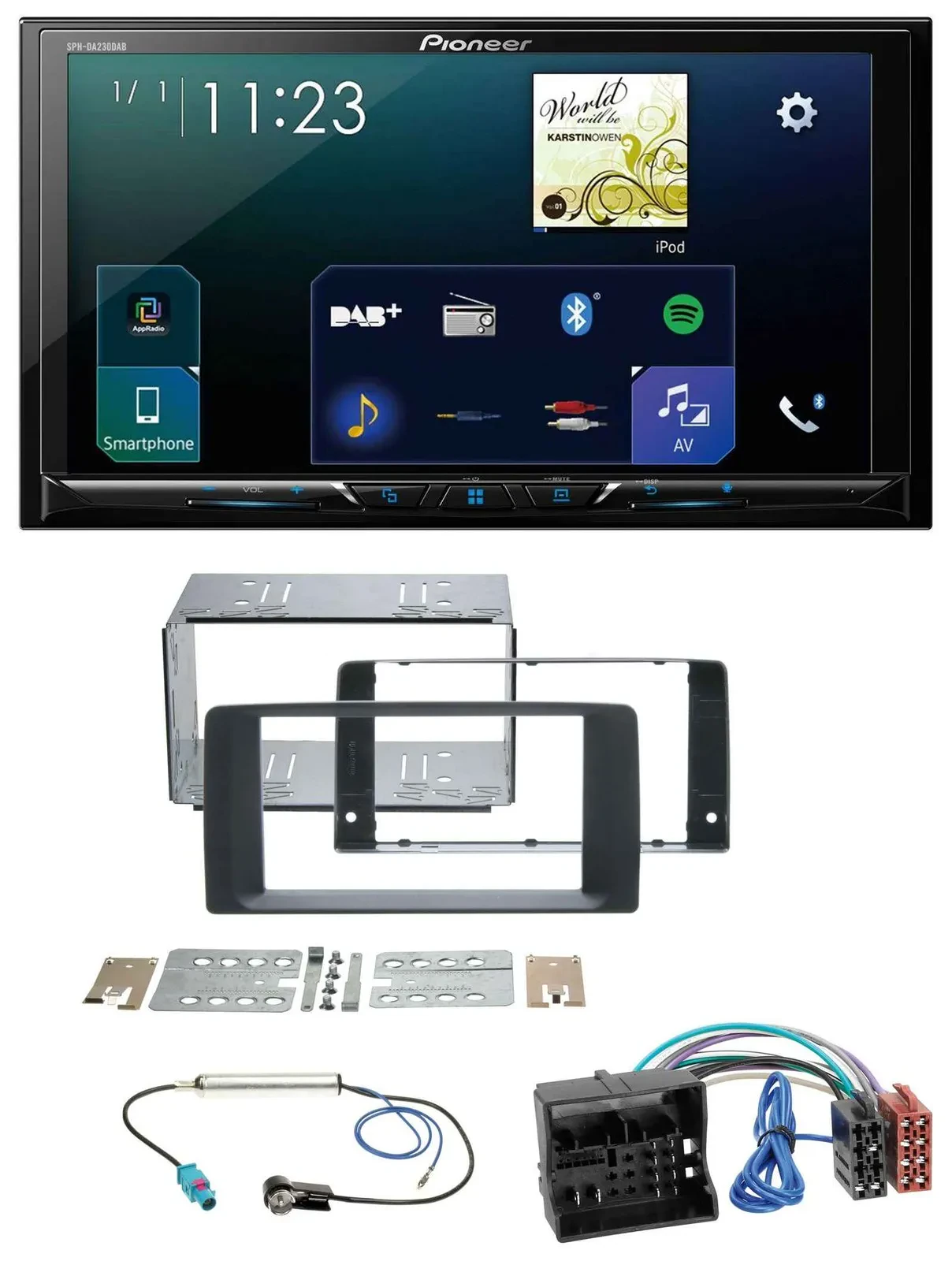 Pioneer MP3 Bluetooth USB 2DIN DAB Autoradio für MAN TGA TGX TGL TGM TGS 2017-20