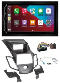 ESX 2DIN DAB USB MP3 Bluetooth Autoradio für Ford Fiesta 10-17 Display schwarz
