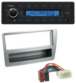 VDO AUX 1DIN MP3 USB Autoradio für Honda Civic 04-06 silber autom. Klima