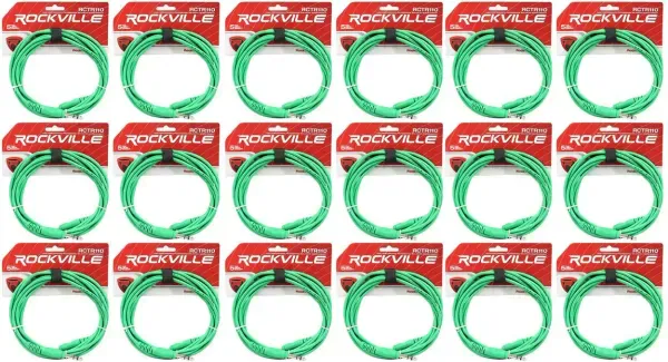 Коммутационный кабель Rockville RCTR110G Green 3.05 м (18 штук)