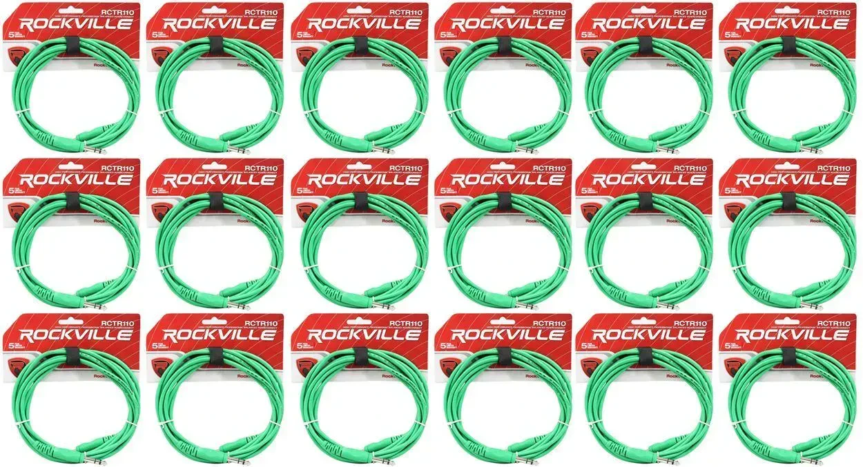 Коммутационный кабель Rockville RCTR110G Green 3.05 м (18 штук)