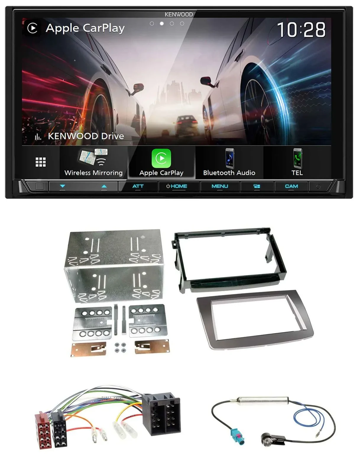 Kenwood MP3 2DIN USB DAB Bluetooth Autoradio für Alfa Romeo Mito ISO 955 08-14 s