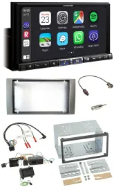 Alpine 2DIN DAB USB Lenkrad Bluetooth Autoradio für Ford Kuga 2008-2012 silber