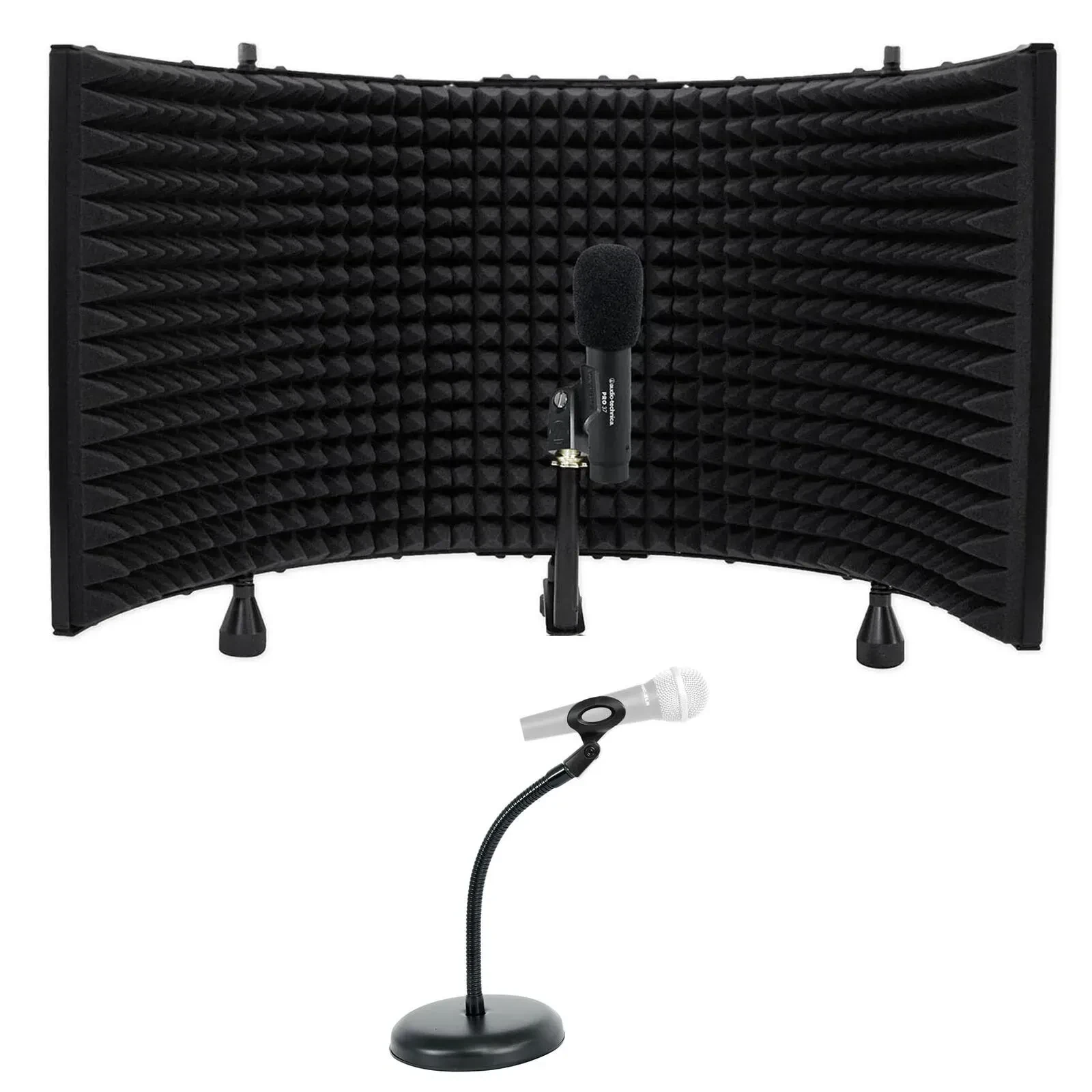 Микрофон конденсаторный Audio-Technica PRO37 (набор) с микрофонной стойкой и акустическим экраном