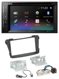 Автомагнитола Pioneer 2 DIN Bluetooth MP3 USB DAB DVD для Hyundai i40 VF, черный