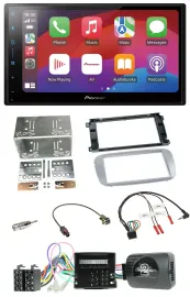 Pioneer DAB USB Lenkrad Bluetooth 2DIN Autoradio für Ford Mondeo S-Max Profi sil