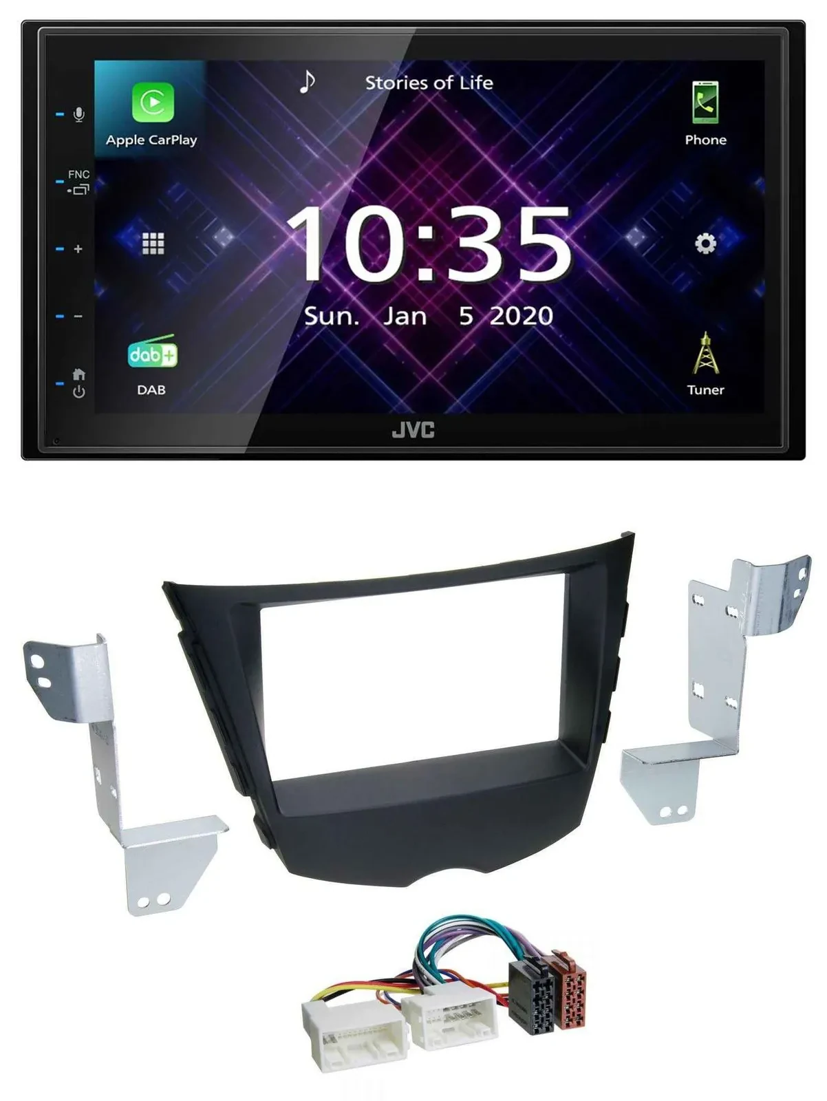 JVC DAB 2DIN MP3 Bluetooth USB Autoradio für Hyundai Veloster FS ab 2011