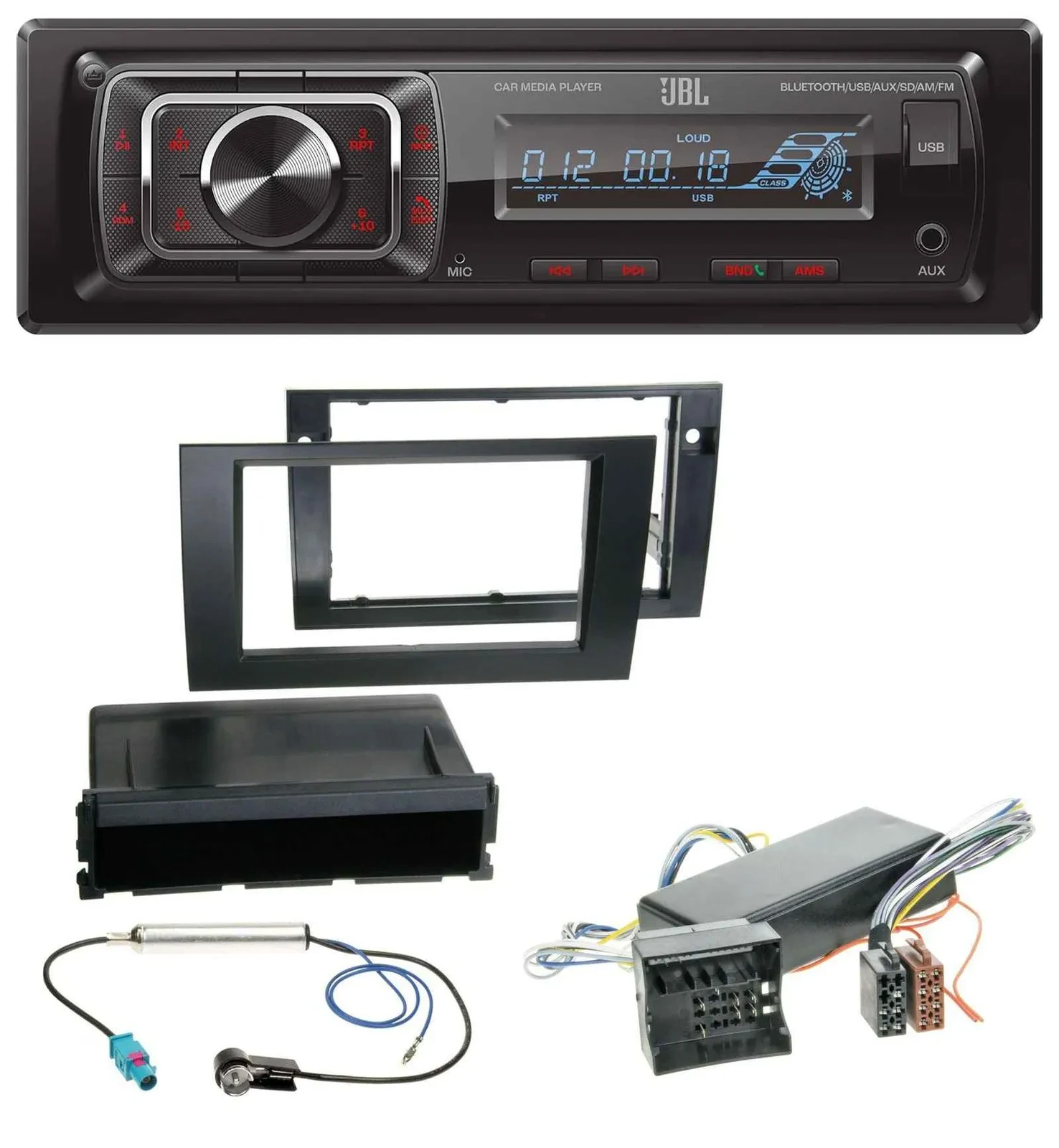 JBL SD AUX MP3 USB Bluetooth Autoradio für Audi A4 04-08 B7 Symphony Bose Aktivs