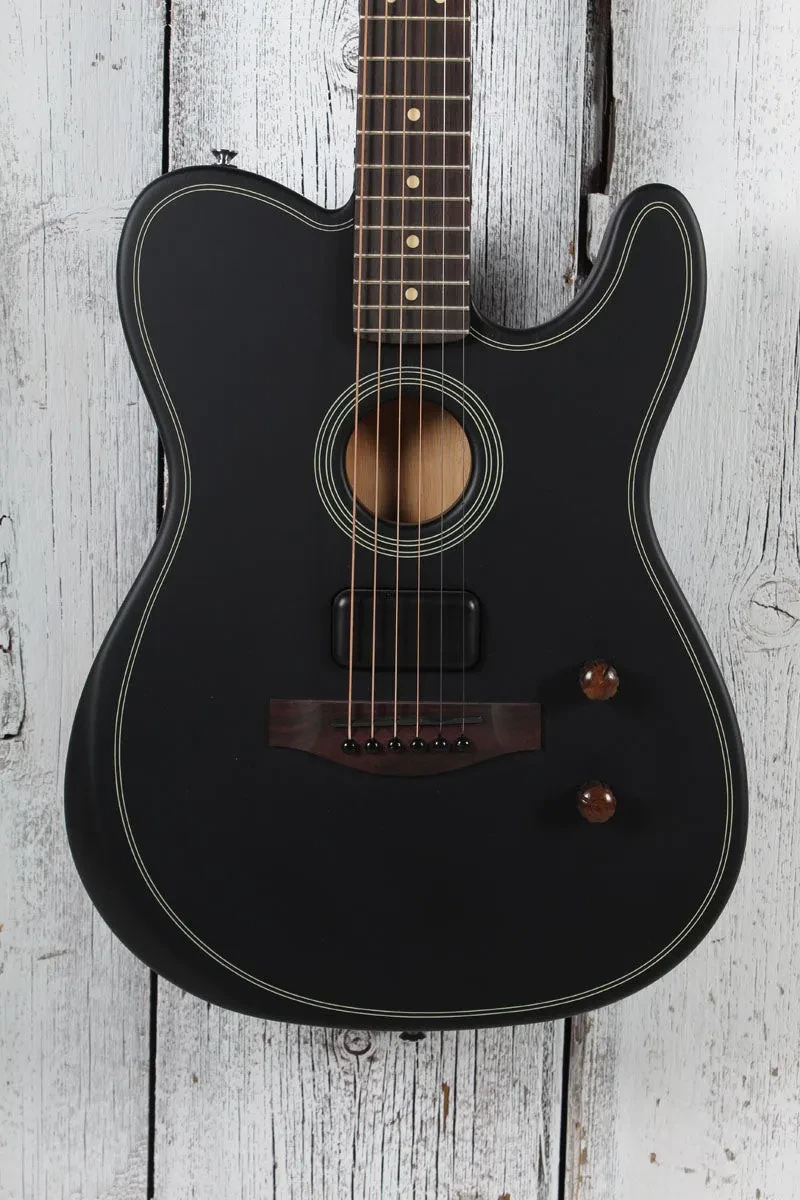 Fender Acoustasonic Standard Telecaster Acoustic Electric Guitar Black