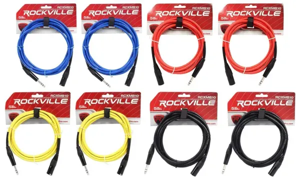 Коммутационный кабель Rockville RCXMB10 Multicolor 3 м (8 штук)