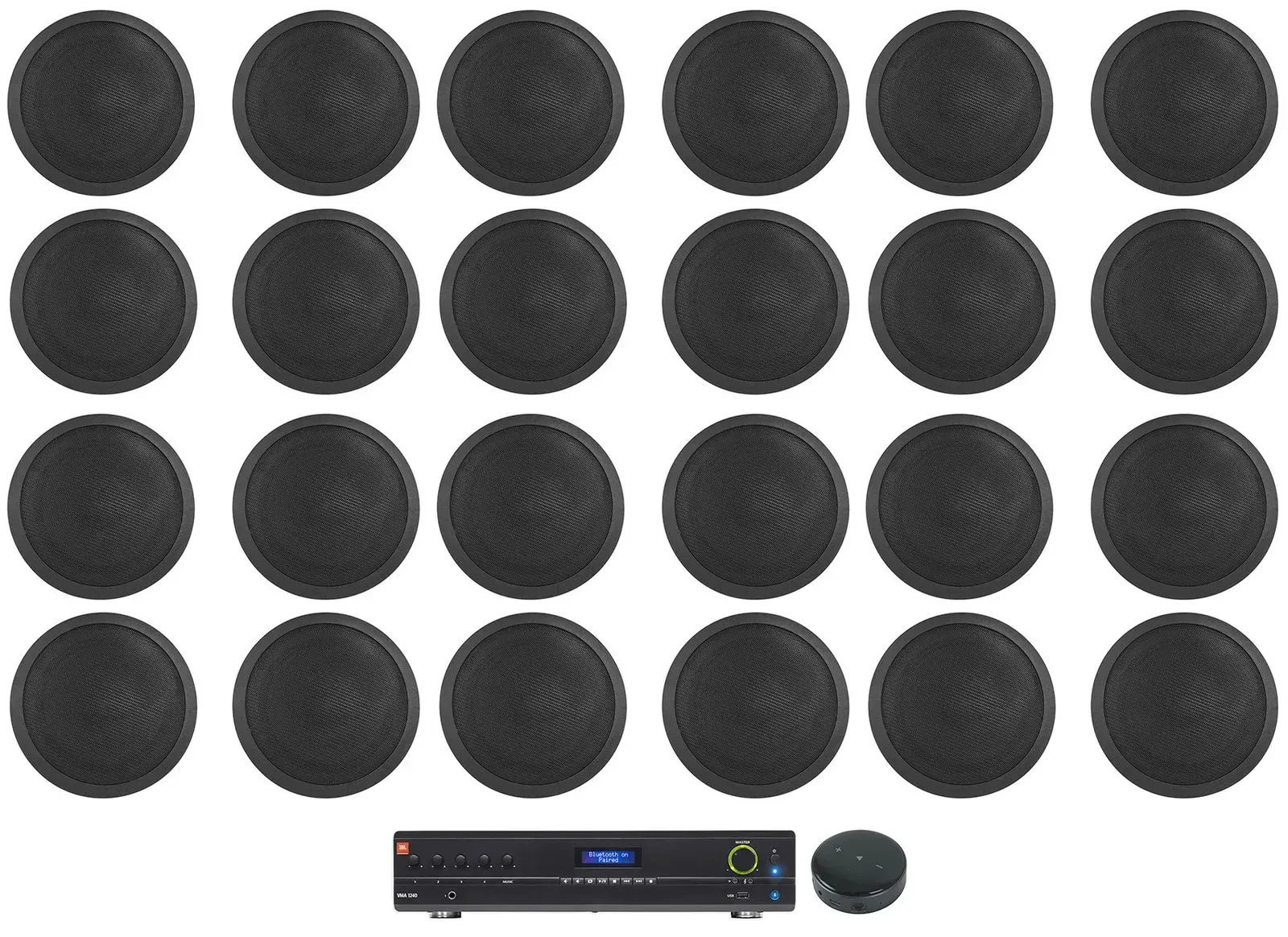 Потолочная акустика JBL CCL6T Black с усилителем (24 штуки)