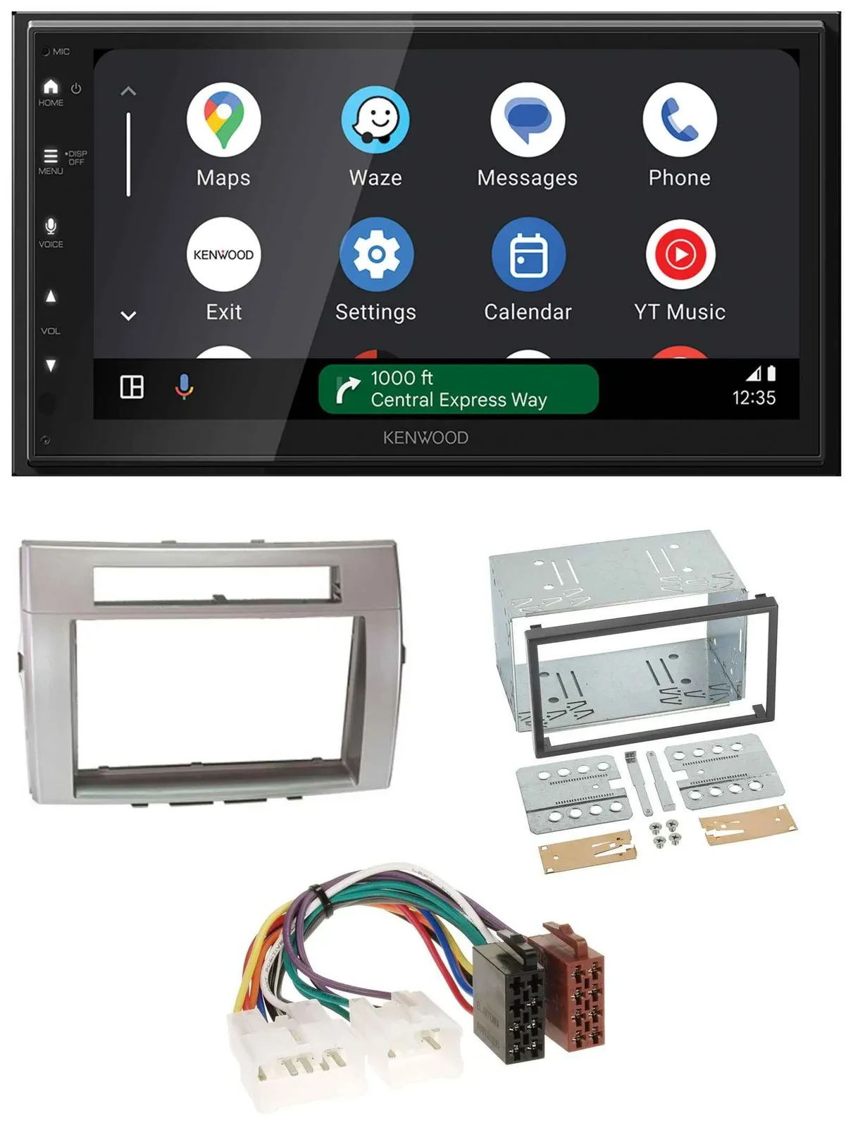 Kenwood DAB Bluetooth USB MP3 2DIN Autoradio für Toyota Corolla Verso 04-09 silb