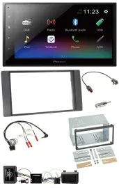 Автомагнитола Pioneer 2DIN USB, Bluetooth, DAB для Ford Kuga (2008–2012), цвет антрацит, поддержка управления с руля