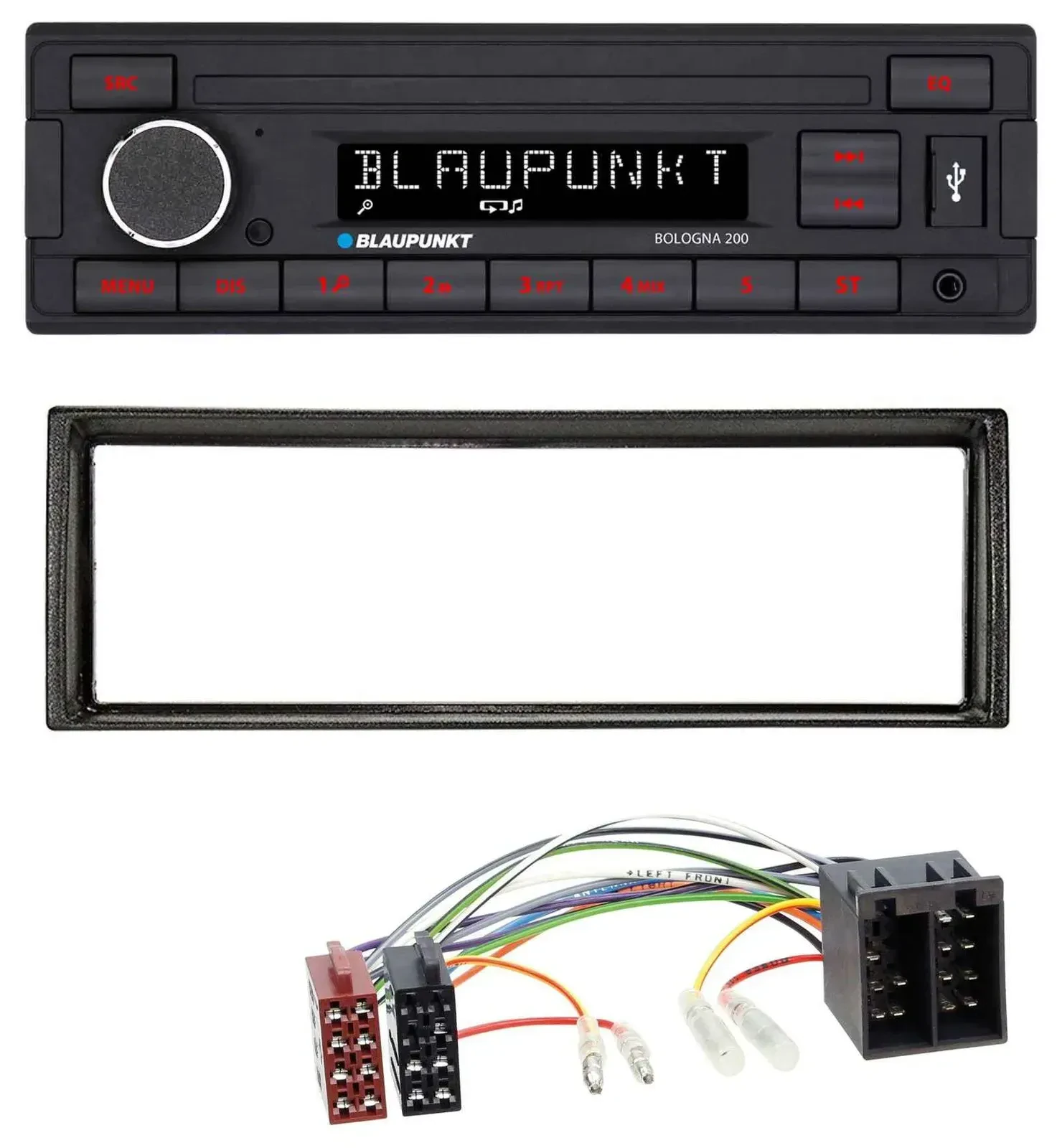 Blaupunkt MP3 AUX USB 1DIN Autoradio für VW Golf 2 83-92 Jetta II 84-92 T4 90-03