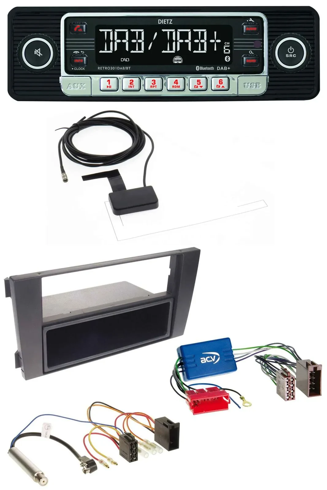 Dietz DAB Bluetooth USB MP3 Autoradio für Audi A6 C5 01-05 Symphony Aktivsystem