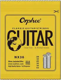 Струны для классической гитары Orphee NX-36 Silver Normal Tention