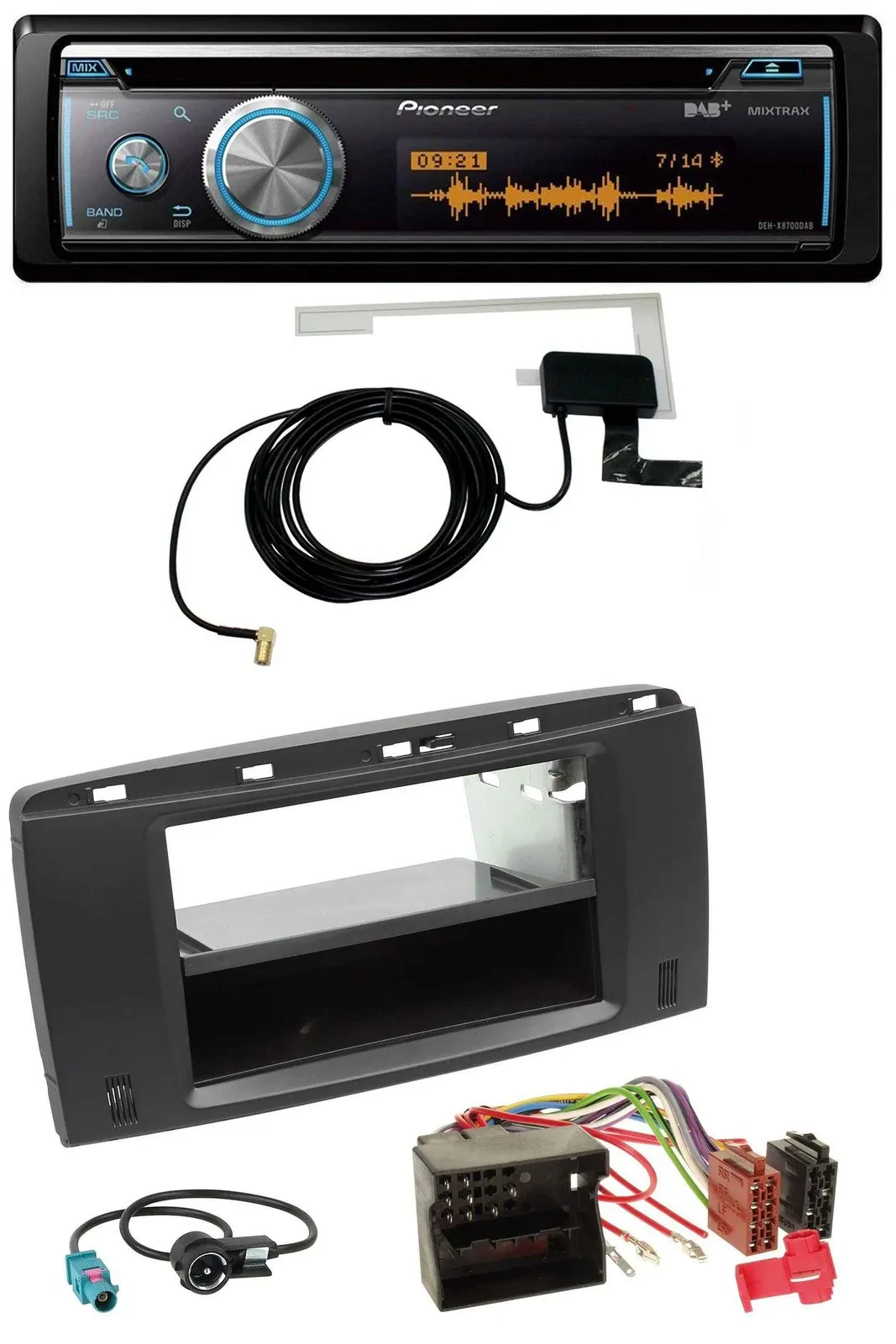 Автомагнитола для Mercedes R‑Class (W251, 2005–2012) Pioneer Bluetooth DAB MP3 USB CD