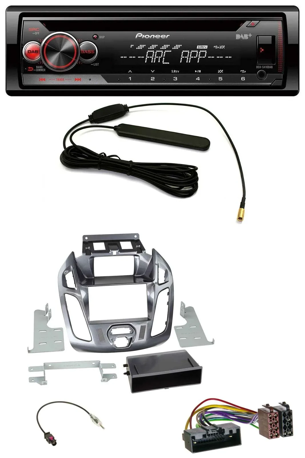 Pioneer CD USB AUX DAB MP3 Autoradio für Ford Transit Connect 2012-2018 Display