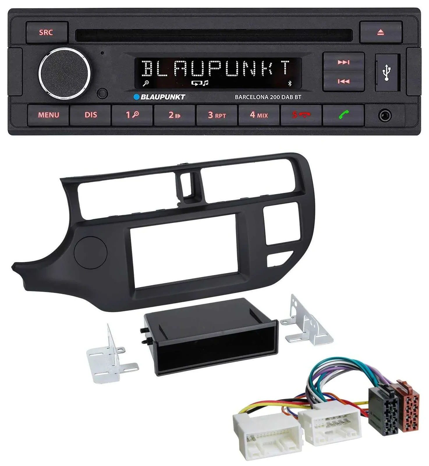 Blaupunkt USB DAB CD Bluetooth MP3 Autoradio für Kia Rio (UB 2011-2014) schwarz