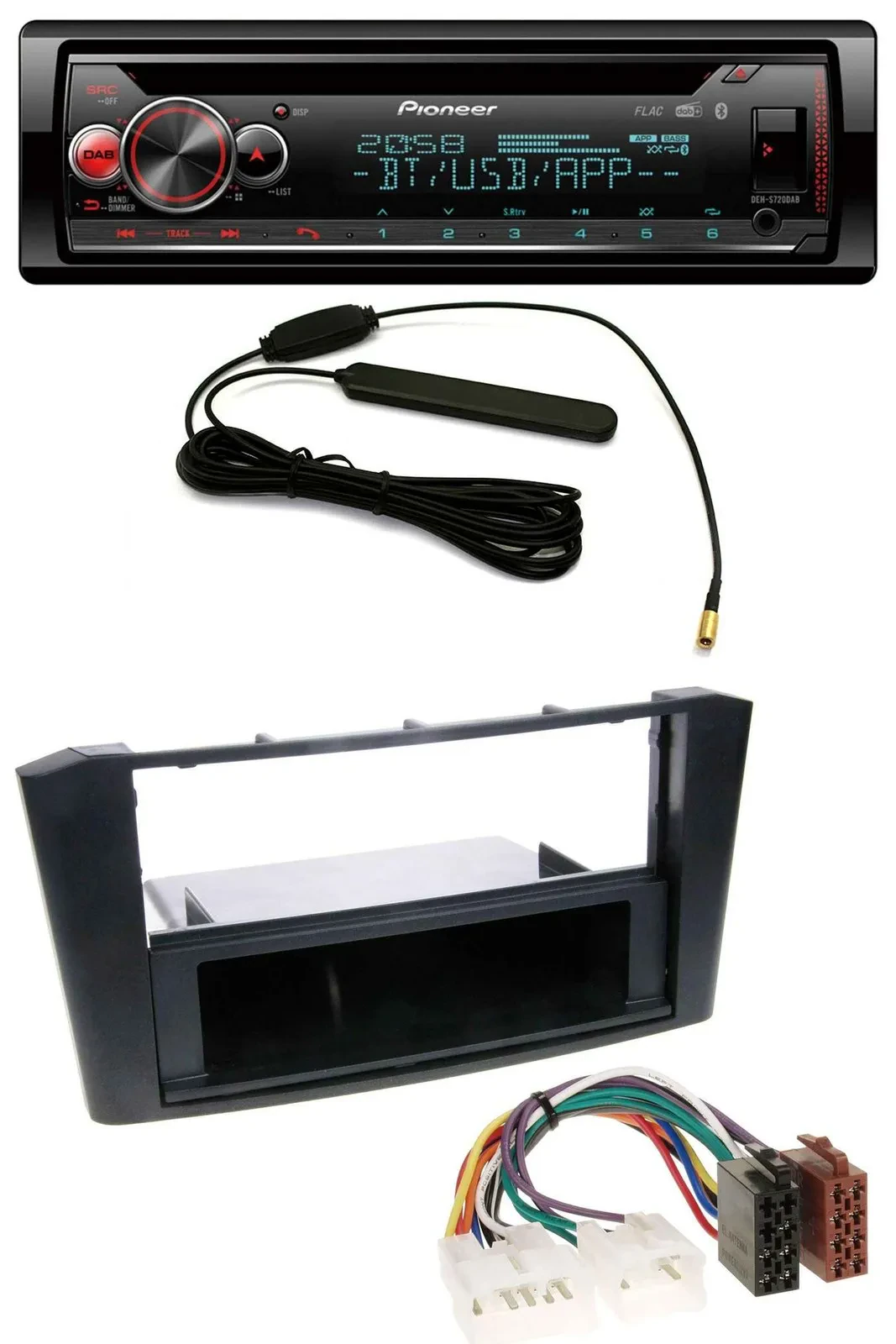 Pioneer USB DAB MP3 Bluetooth CD Autoradio für Toyota Avensis T25 (2003-2009)