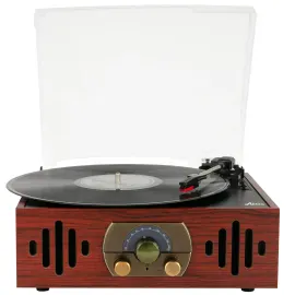 Виниловый проигрыватель Alive Audio QUATTRO LP Wood с FM-радио