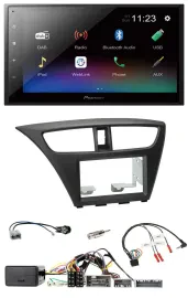 Pioneer USB Bluetooth DAB 2DIN Lenkrad Autoradio für Honda Civic ab 12 schwarz