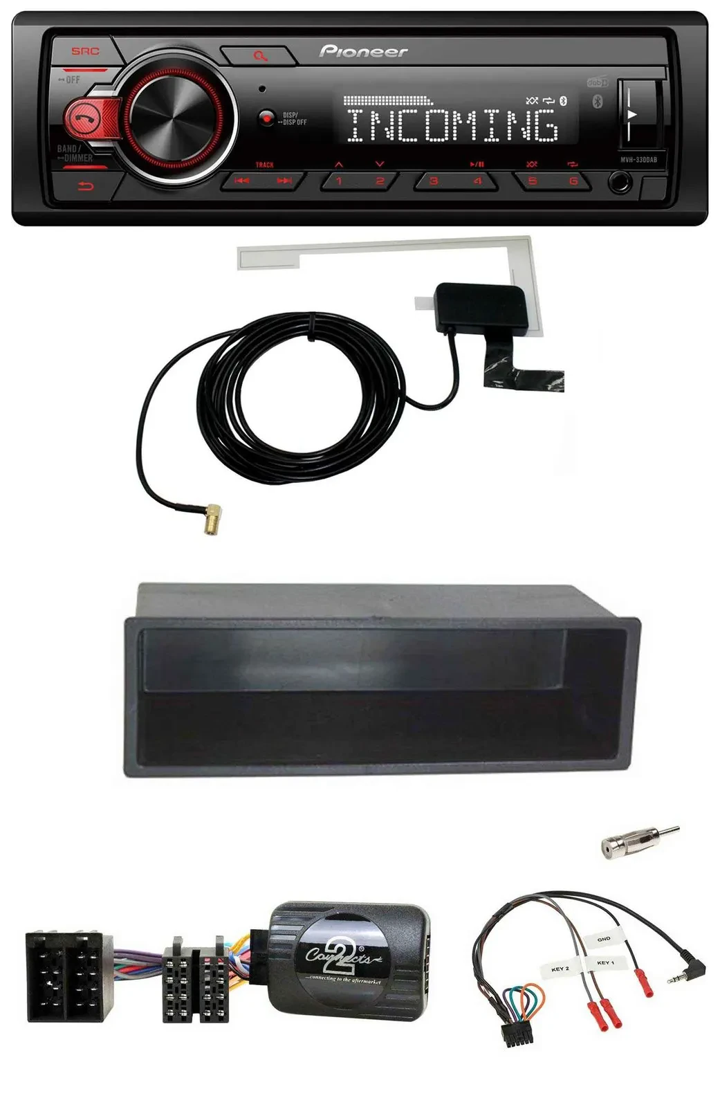 Pioneer USB Lenkrad DAB Bluetooth Autoradio für Citroen C2 C3 Berlingo 02-06