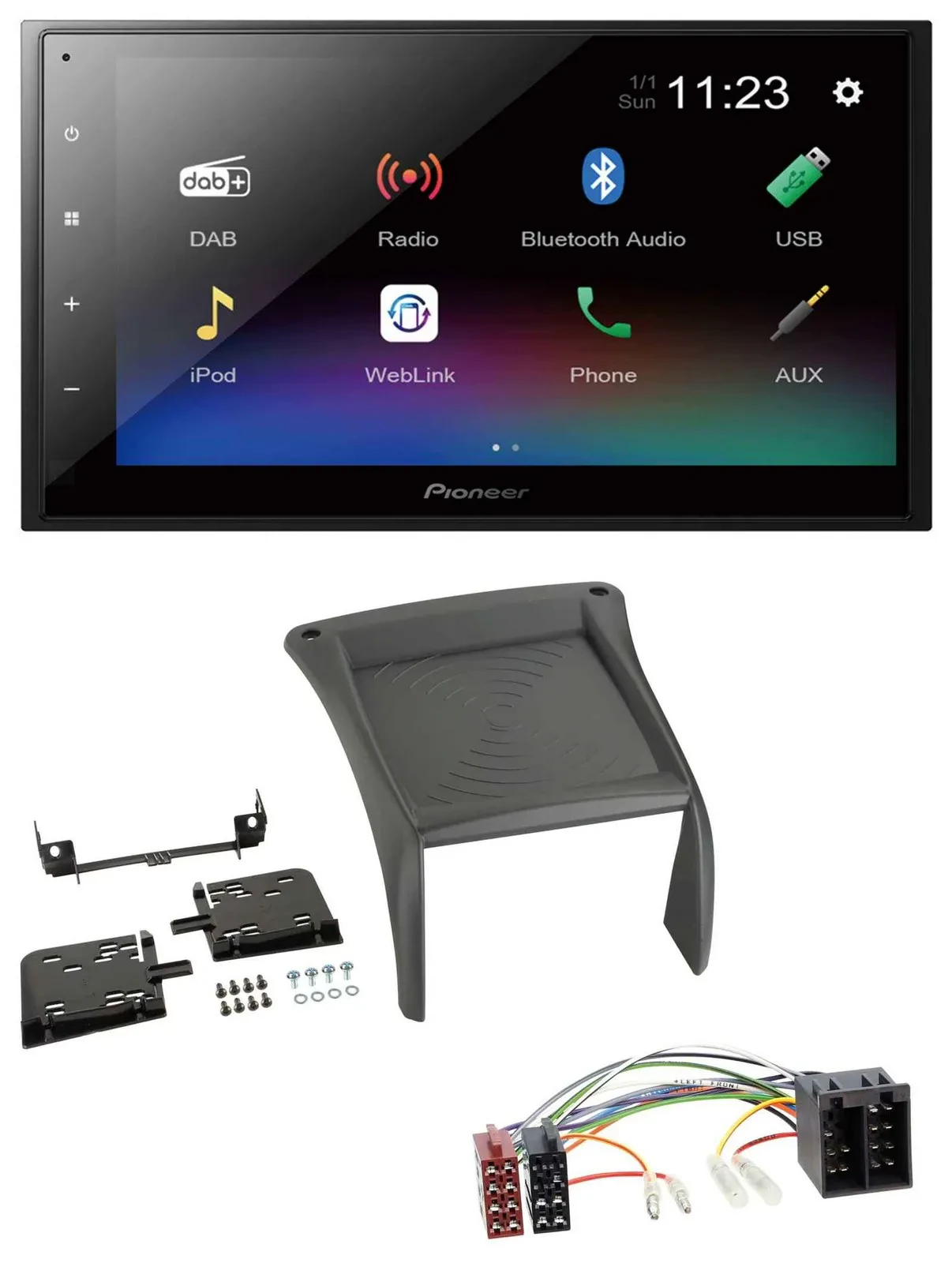 Pioneer USB Bluetooth DAB 2DIN MP3 Autoradio für Fiat Ducato (2002-2006)