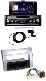 Автомагнитола Pioneer DAB, Bluetooth, MP3, USB для Toyota Corolla Verso 2004–2009, серебристая