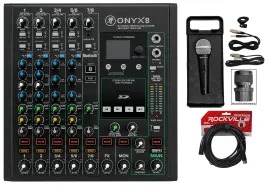 Аналоговый микшер Mackie ONYX8 с микрофоном и кабелем