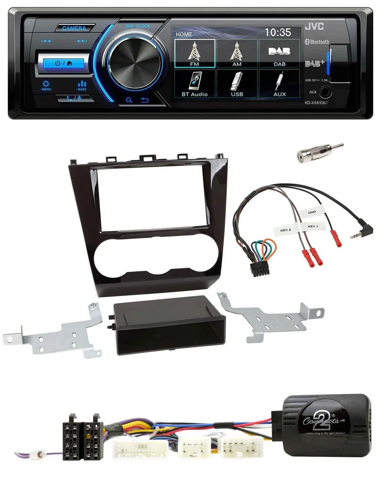Автомагнитола для Subaru Forester (с 2015) JVC Bluetooth, USB, DAB