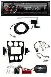 Автомагнитола для Mazda 6 (2006–2008) Pioneer 1DIN, MP3, DAB, USB, управление с руля