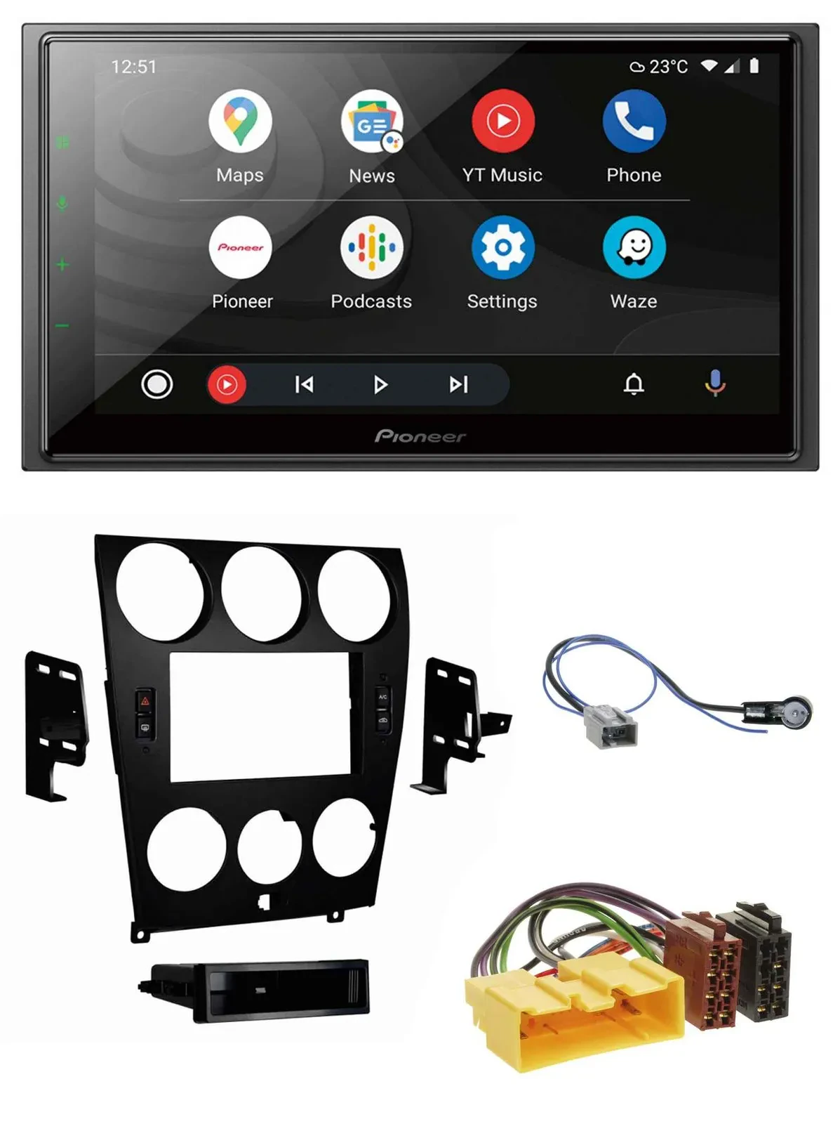 Pioneer USB 2DIN DAB MP3 Bluetooth Autoradio für Mazda 6 (2006-2008)