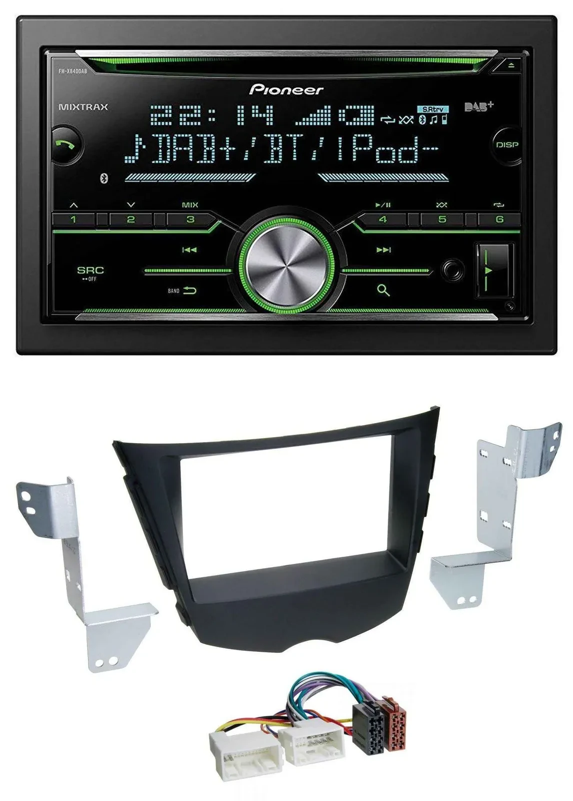 Автомагнитола для Hyundai Veloster FS Pioneer 2DIN, Bluetooth, DAB, USB, CD