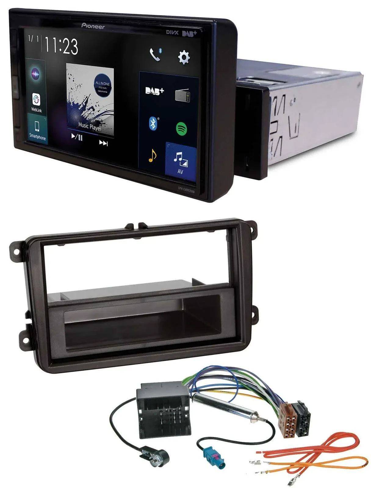 Pioneer DAB MP3 Bluetooth USB Autoradio für VW Passat 05-10 Polo 09-14 Scirocco