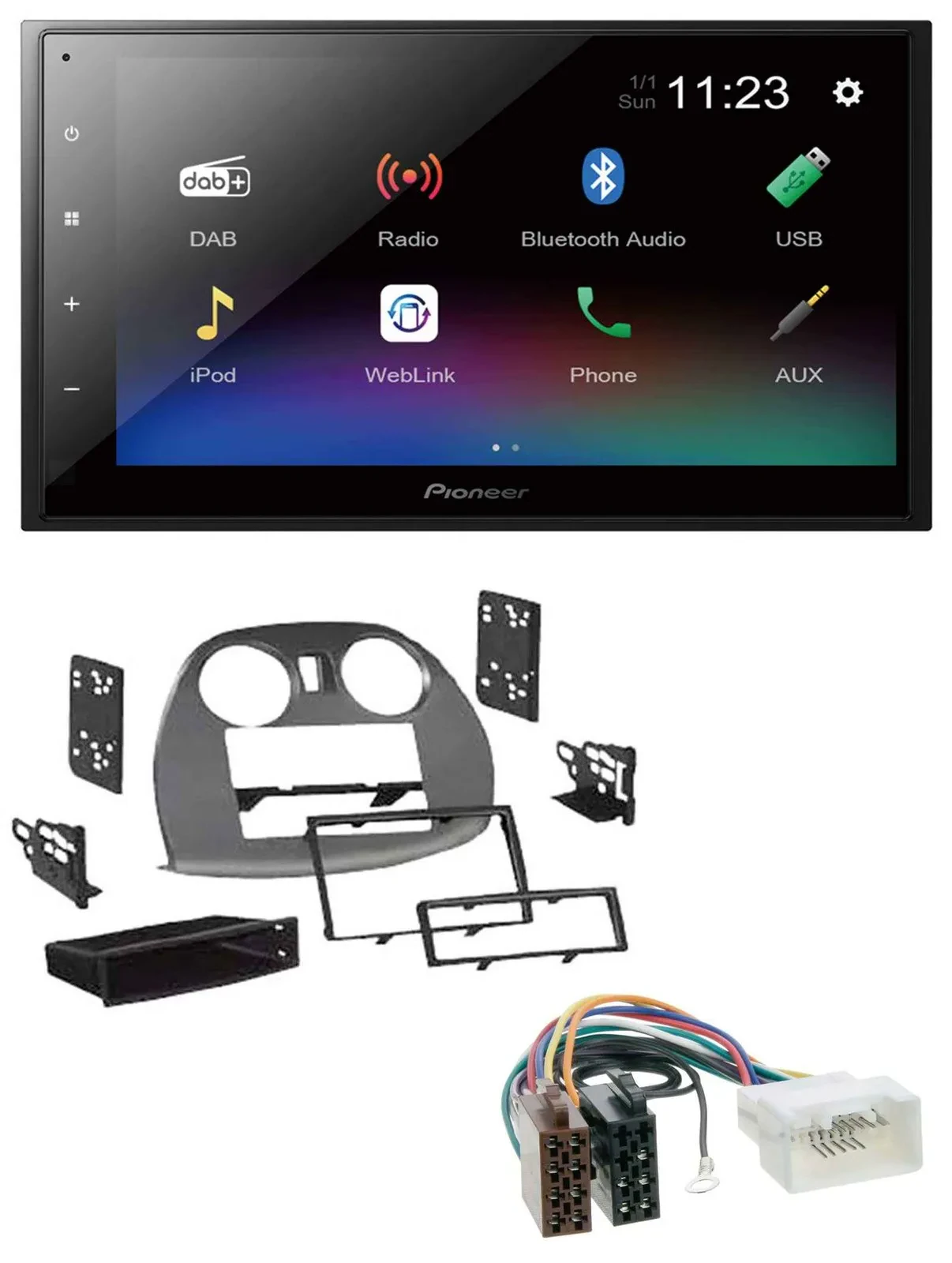 Pioneer USB Bluetooth DAB 2DIN MP3 Autoradio für Mitsubishi Eclipse 4G 05-12