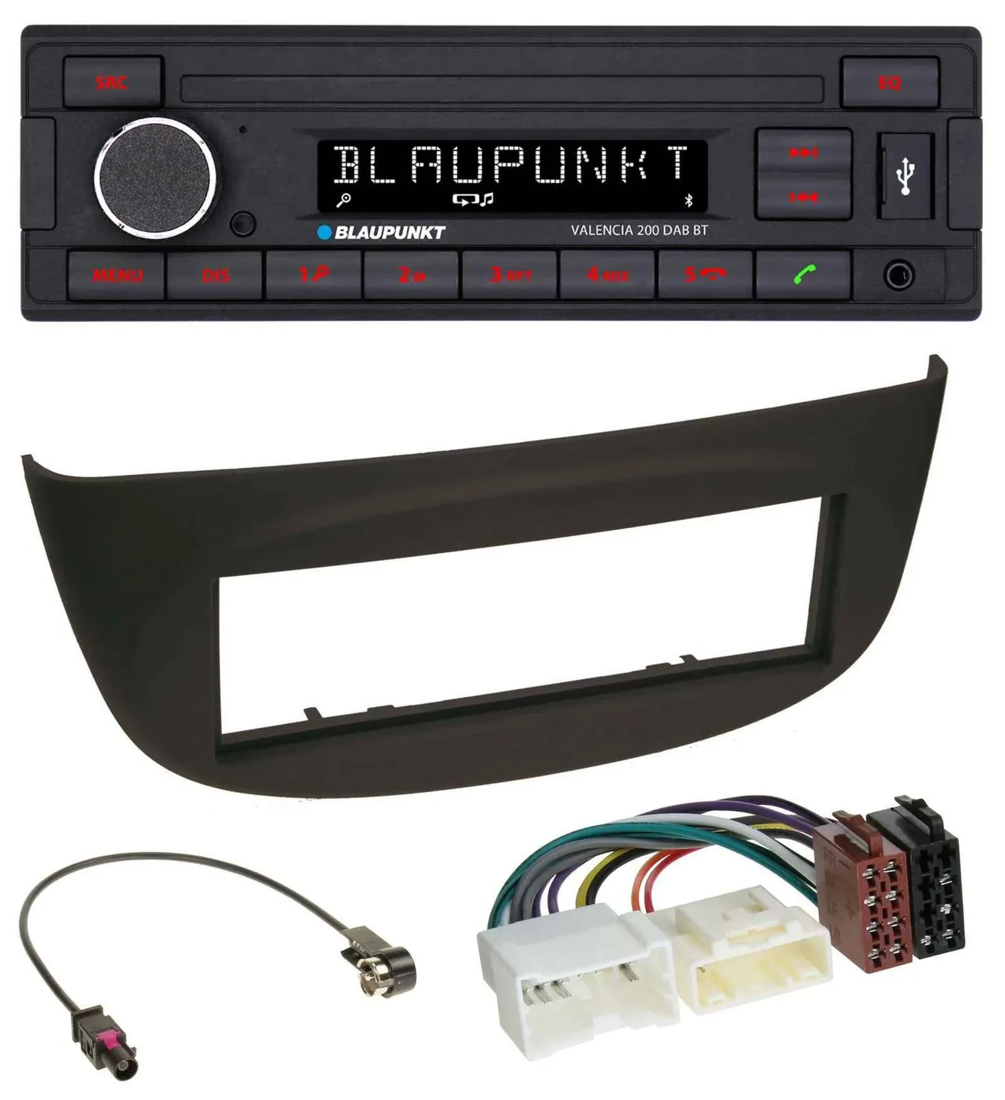 Blaupunkt DAB MP3 Bluetooth USB Autoradio für Renault Twingo ab 2012 schwarz