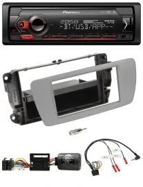 Автомагнитола Pioneer USB, DAB, Bluetooth для Seat Ibiza, серый