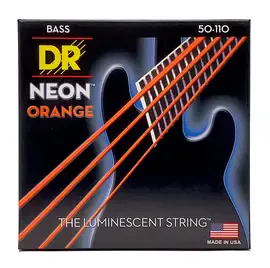 Струны для бас-гитары DR Strings HI-DEF NEON DR NOB-50, 50 - 110