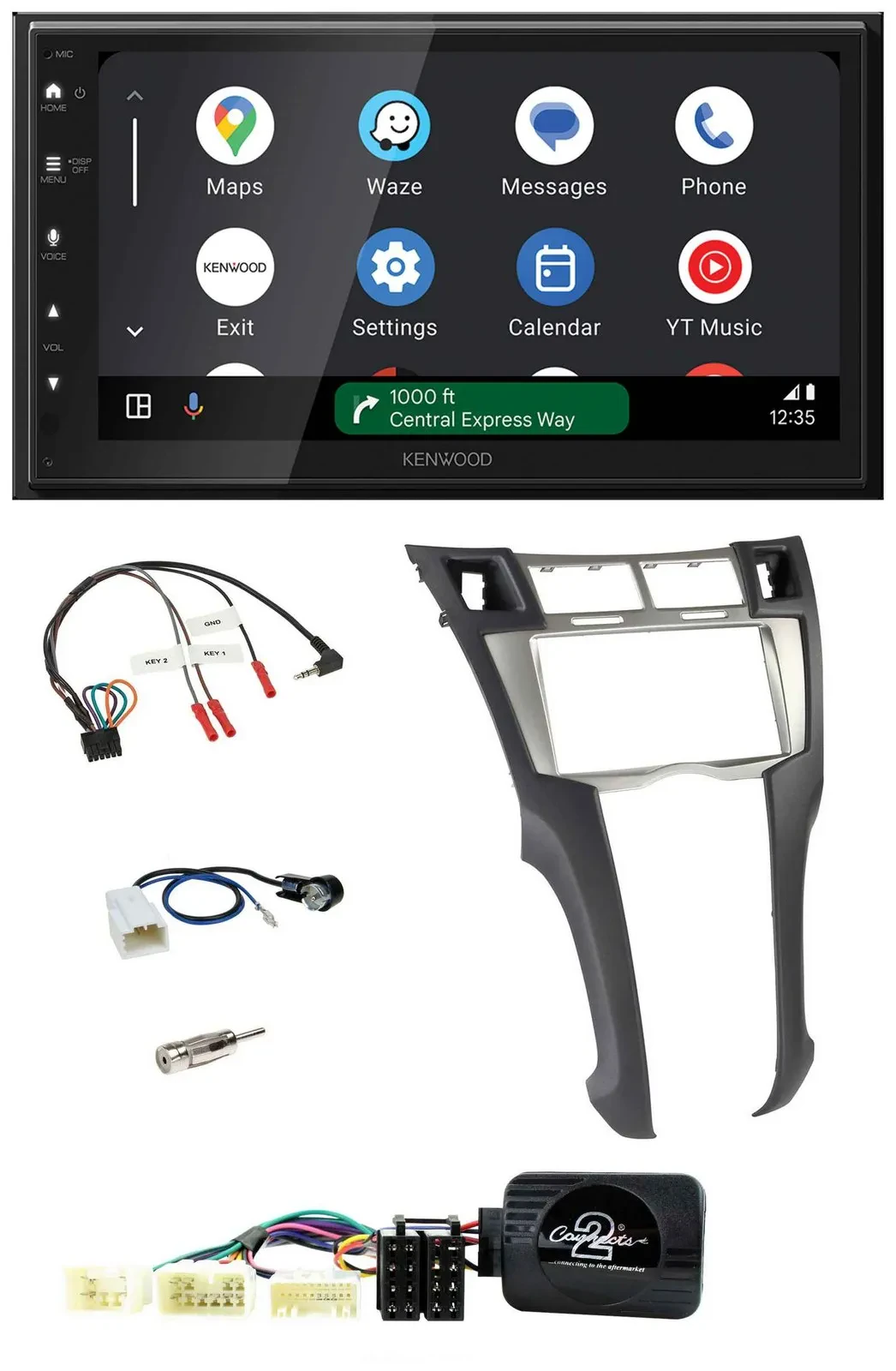 Kenwood DAB Bluetooth USB Lenkrad 2DIN Autoradio für Toyota Yaris 2006-2011