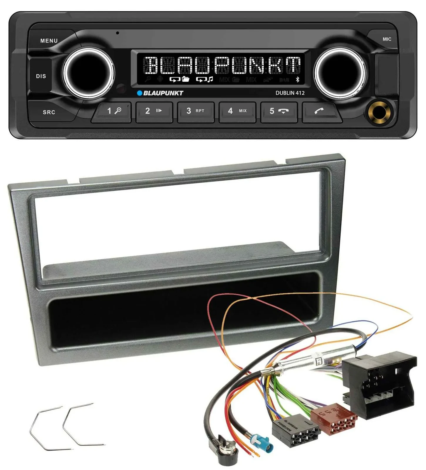 Автомагнитола для Opel Corsa C Blaupunkt MP3 Bluetooth USB AUX Quadlock (2004–2006)